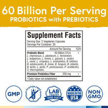 Cargar imagen en el visor de la galería, Terranics Probiotics 60 Billion Cfu 20 Strains 60 Veg
