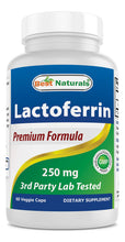 Cargar imagen en el visor de la galería, Best Naturals Lactoferrin 250 Mg Veggie Capsule Apoya La
