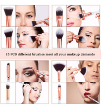 Cargar imagen en el visor de la galería, Duaiu Juego De 15 Brochas De Maquillaje De Mármol Kabuki En
