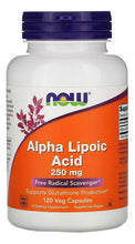 Cargar imagen en el visor de la galería, NOW Foods Ácido Alfa Lipoico ALA | 120 Cápsulas | Antioxidante | Glutatión | GMP Certificado

