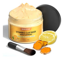 Cargar imagen en el visor de la galería, Mascarilla Facial Vitamina C + Arcilla Caolín + Cúrcuma Orgánica | Poros + Manchas + Control Grasa | 150g
