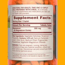Cargar imagen en el visor de la galería, Sundown Naturals Magnesio 500mg | 180 Comprimidos | Músculo y Energía
