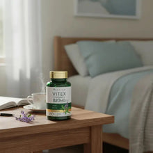Cargar imagen en el visor de la galería, Vitex Chasteberry 820 mg | 150 Cápsulas | Salud Femenina | Sin Gluten | Carlyle
