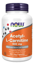 Cargar imagen en el visor de la galería, Cápsulas Now Foods Alpha De Acetil L-carnitina 0.01 Onzas
