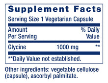 Cargar imagen en el visor de la galería, Life Extension Cápsulas Vegetarianas De Glicina Mg 100
