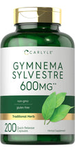 Cargar imagen en el visor de la galería, Carlyle Gymnema Sylvestre | 600 mg | 200 Cápsulas | Hierba Ayurvédica | Sin OMG | Sin Gluten | Probado en Laboratorio
