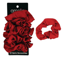 Cargar imagen en el visor de la galería, Amelia Beauty Products Paquete De 8 Coleteros De Satén Rojo
