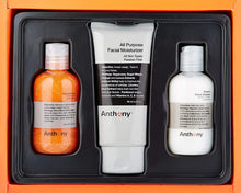 Cargar imagen en el visor de la galería, Anthony Face It &amp; Go Kit | Set 3 Piezas | Limpiador Glicólico + Exfoliante + Hidratante | Skincare Masculino
