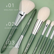 Cargar imagen en el visor de la galería, Juego De Brochas De Maquillaje De Pelo De Cabra Natural 9
