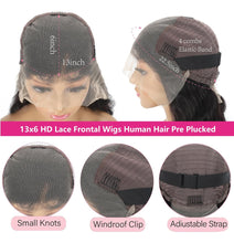 Cargar imagen en el visor de la galería, Oveflect Pelucas De Cabello Humano 100% Virgen Ondulado Hd
