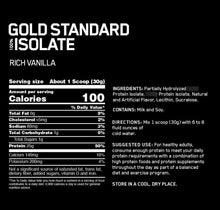 Cargar imagen en el visor de la galería, Optimum Nutrition Gold Standard 100% Aislado 3 Lb Tub 2019
